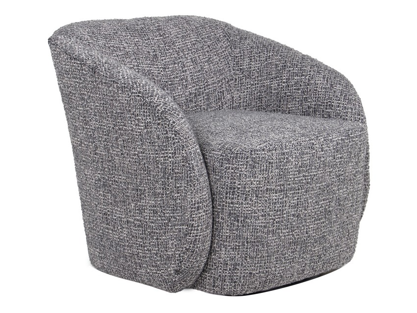 Мягкое кресло поворотное Vetro Mebel Тино металл/дерево/ткань Серый (Armchair-swivel-tino-grey)