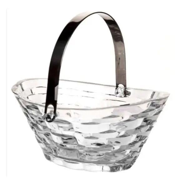 Фруктовница стеклянная с ручкой Pasabahce Rattan 205 мм (53648)