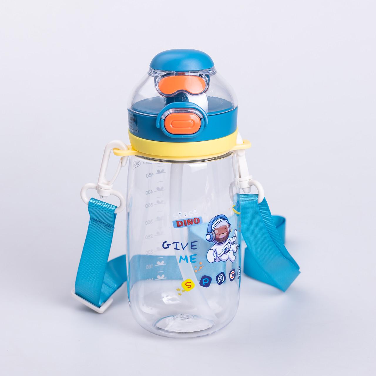 Пляшка для води дитяча із ремінцем 550 мл Синій (HP-14-45BL) - фото 5