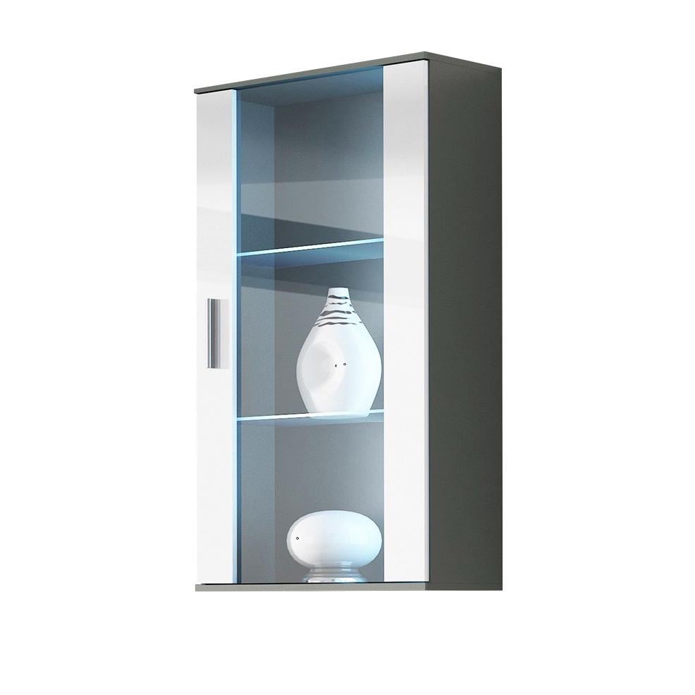 Вітрина навісна Cama Meble Soho S2 Сірий/Білий (21296)