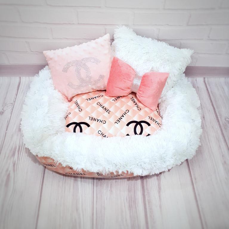 Лежанка для собак Amore mio Cane Dream Chanel pink до 5 кг 60х50х12 см (DR-0003) - фото 3