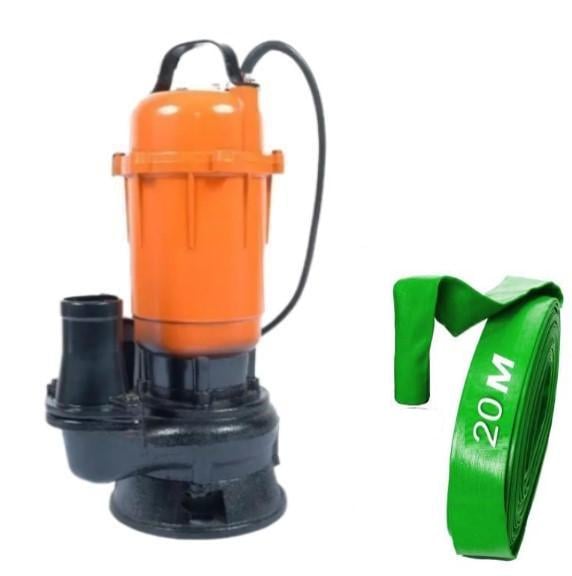 Насос дренажно-фекальний з подрібнювачем Delta HDR 1 1,1 кВт для брудної води/фекалій/зливних ям без поплавка шланг 20 м (31947807)