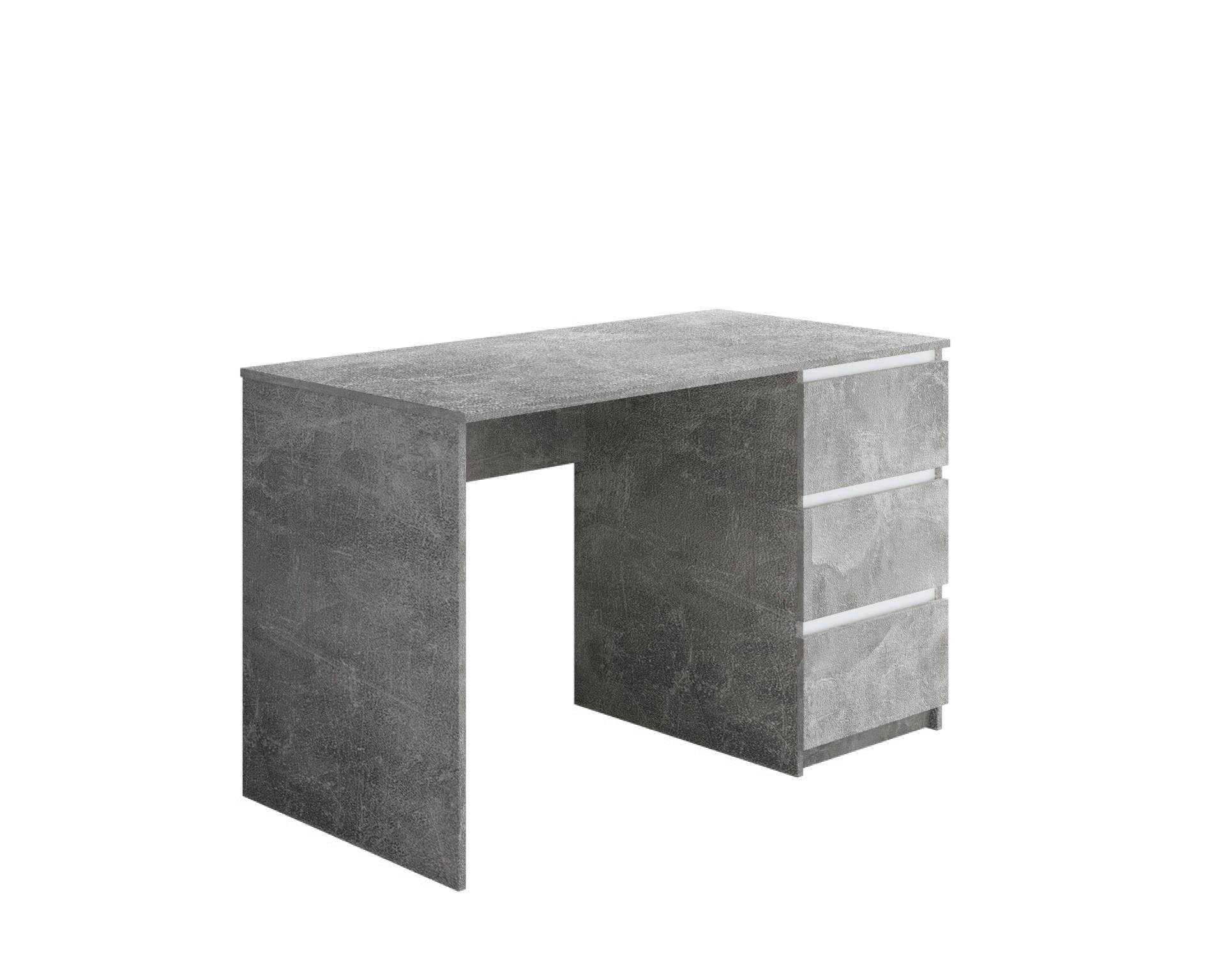 Письменный стол Kade-1 3 ящика 110х50х75 см Ателье светлый/Белый (Kade111050ASBP)