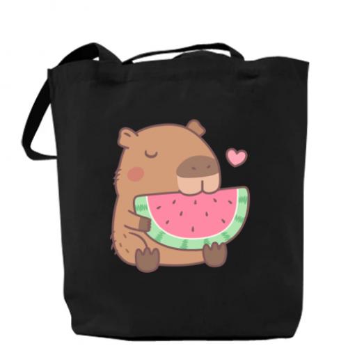 ЭКО-сумки-шопер Capybara and Watermelon (12979810-2-182940)