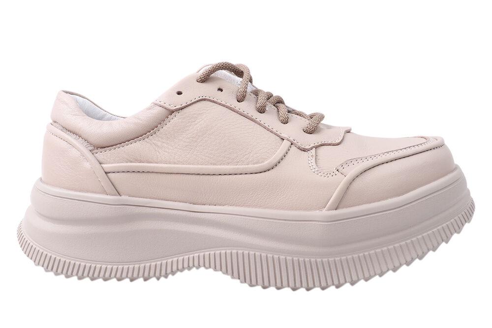 Кросівки жіночі Masheros зі шкіри на низькому ходу на шнурівці р. 36 Капучіно (21-21DTC) - фото 3 Кросівки жіночі Masheros зі шкіри на низькому ходу на шнурівці р. 36 Капучіно (21-21DTC) - фото 3