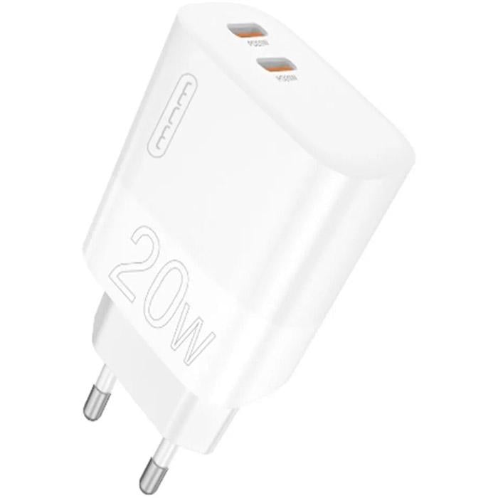 Зарядний пристрій WUW C193 з двома USB-C портами підтримкою PD 20W Білий (611637)