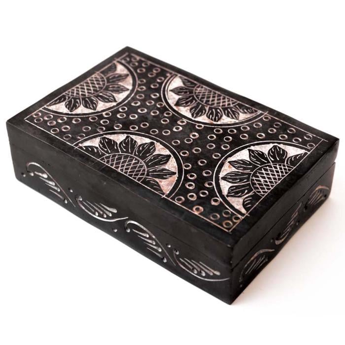 Шкатулка для бижутерии Подсолнухи каменная (9170365)