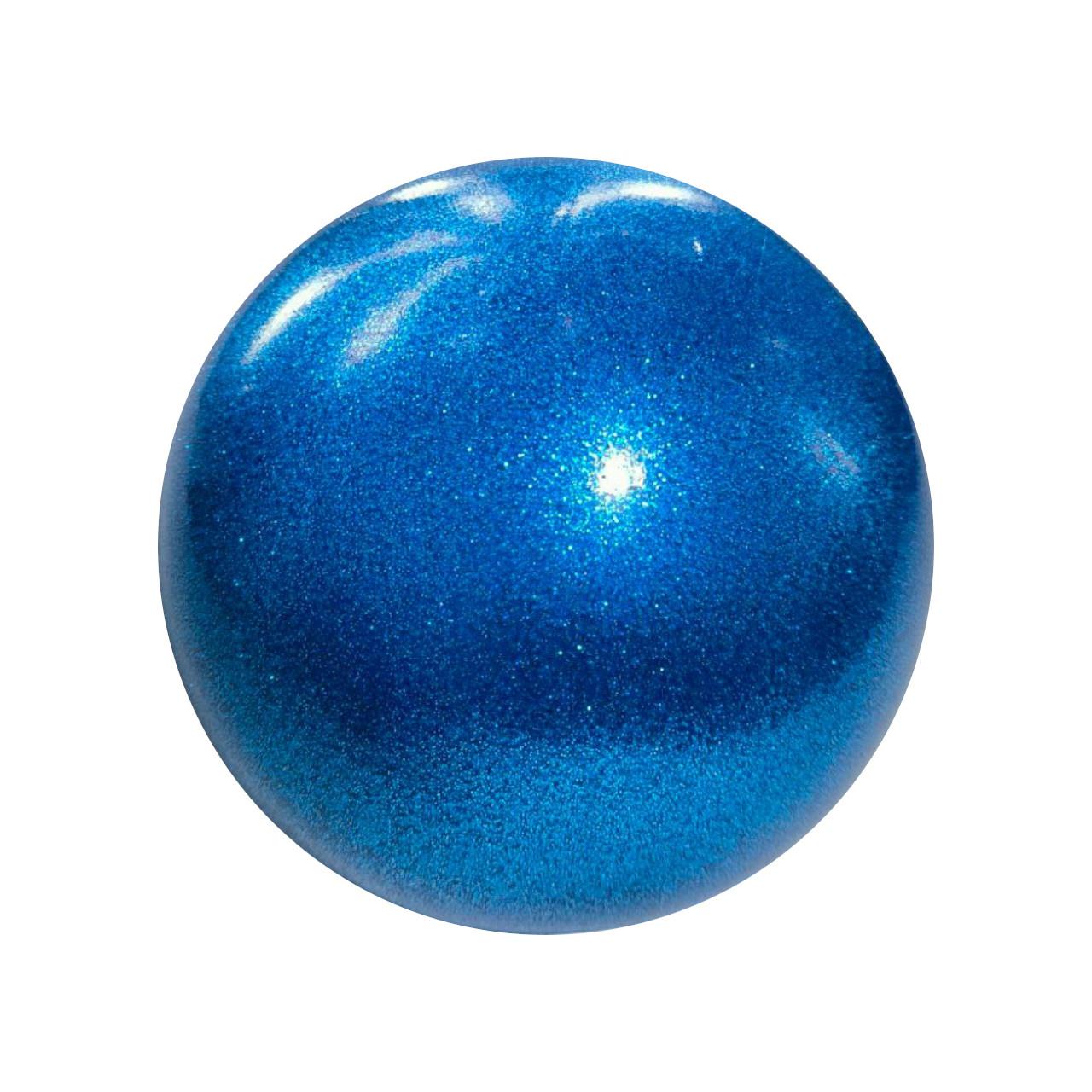 М'яч для художньої гімнастики 15 см Синій з глітером
