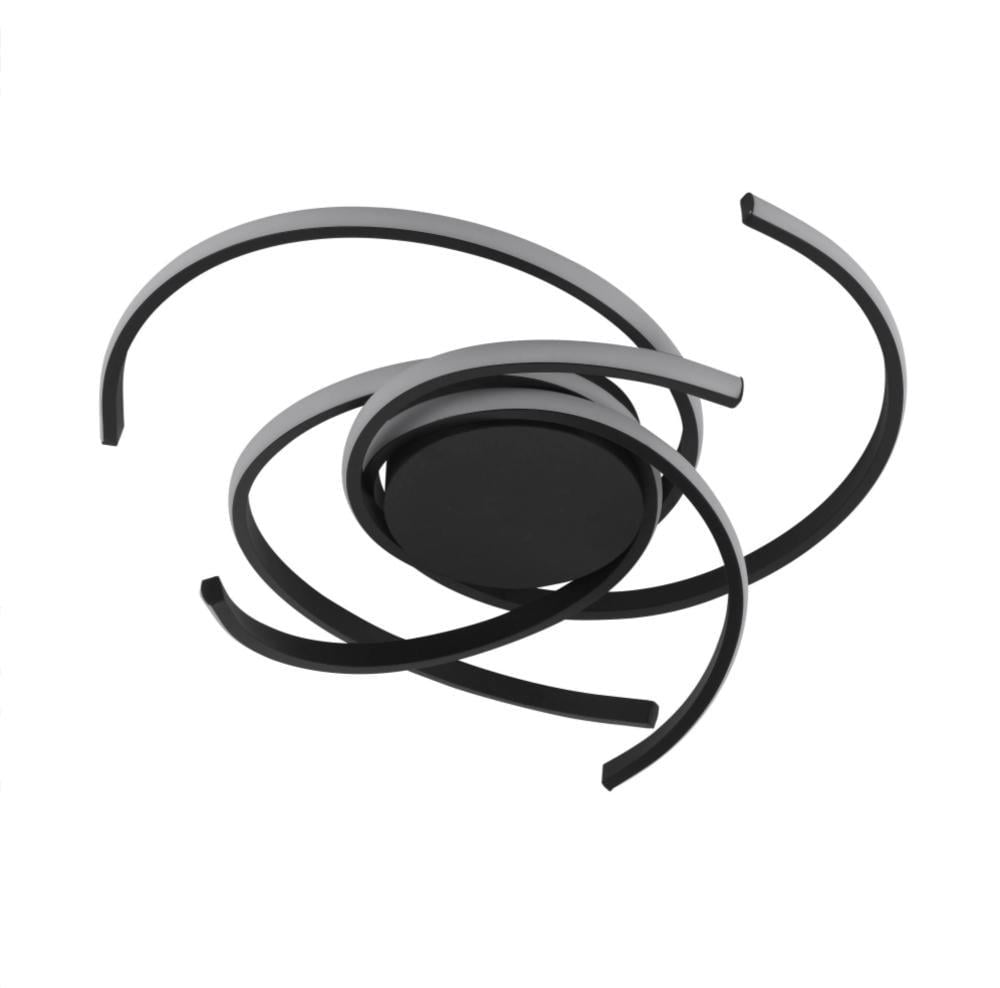 Люстра потолочная светодиодная Sirius LCD3001 BK 92W с пультом с изогнутыми рассеивателями 3000K-6500K IP20 Черный (00000139225)