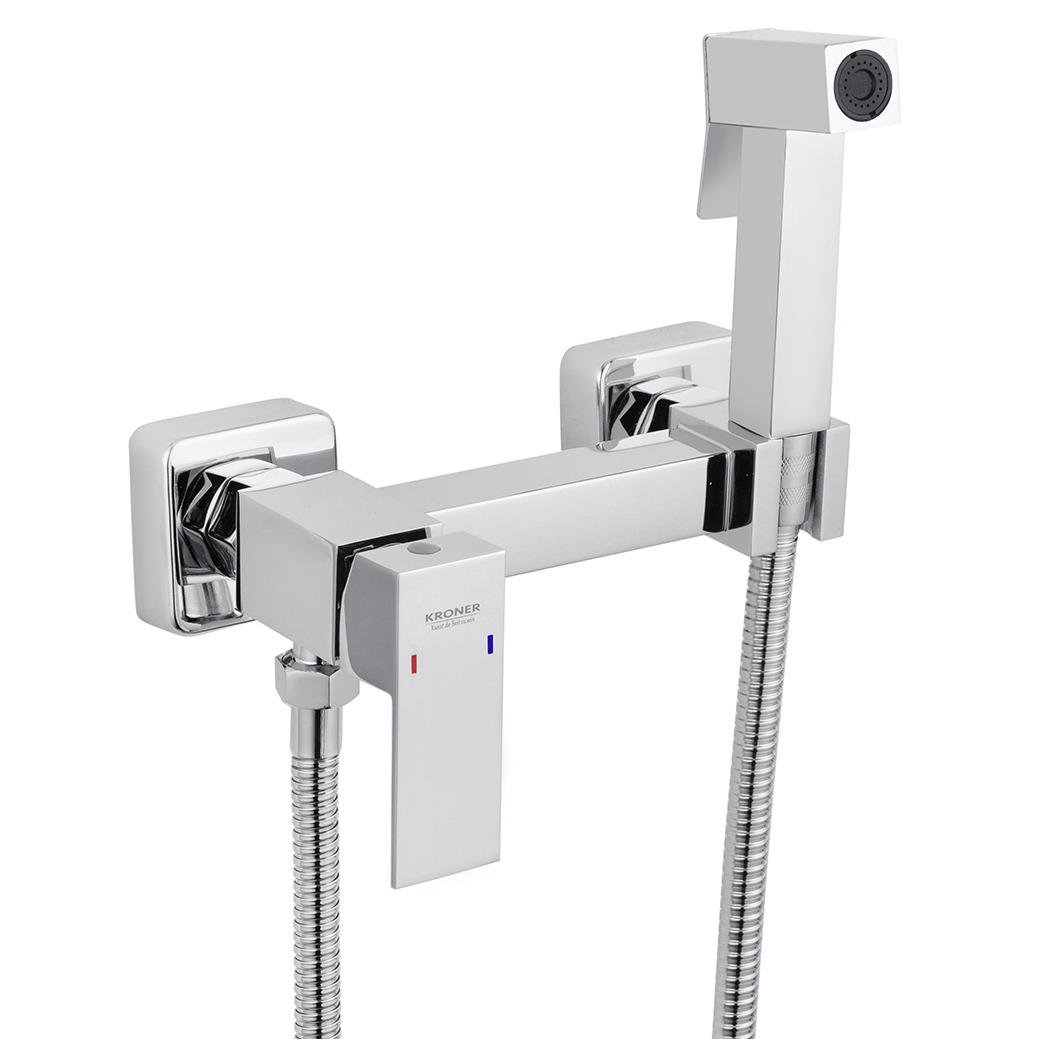 Змішувач для гігієнічного душу Kroner CV031896 настінного монтажу Хром (194388)