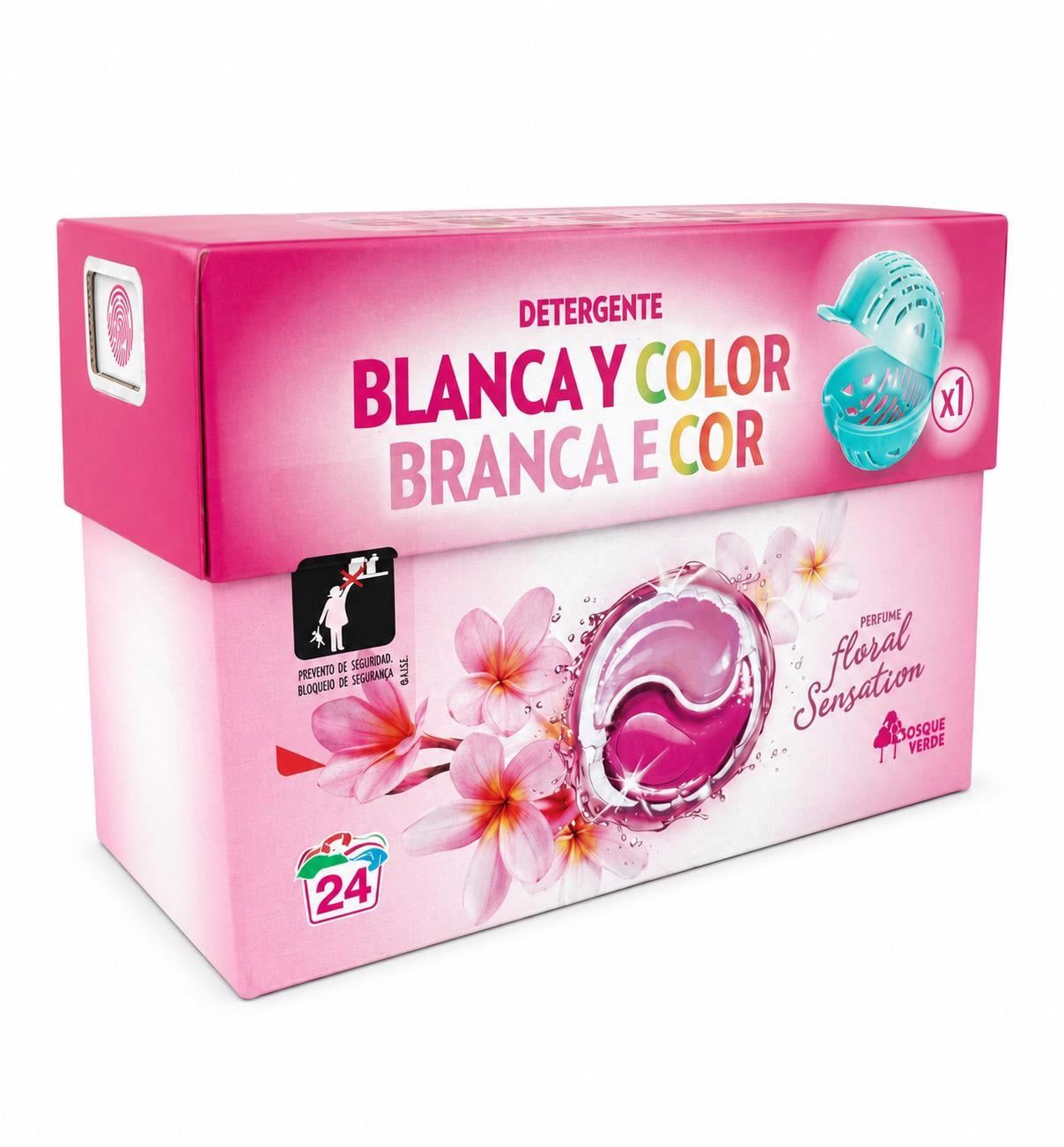 Капсулы для стирки белого и цветного белья с цветочным ароматом Floral Sensation 24 шт. Капсулы для стирки белого и цветного белья с цветочным ароматом Floral Sensation 24 шт.