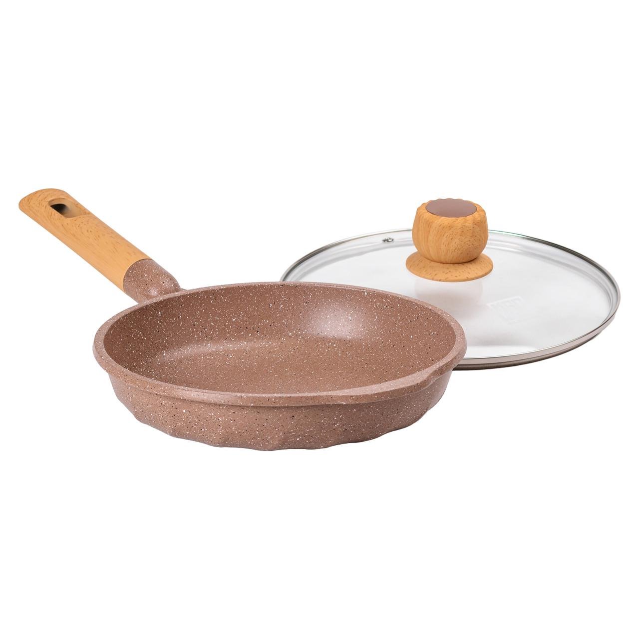 Сковорода алюминиевая MGC мраморная с антипригарным покрытием 1,8 л 24 см Кофейный - фото 4 Сковорода алюминиевая MGC мраморная с антипригарным покрытием 1,8 л 24 см Кофейный - фото 4