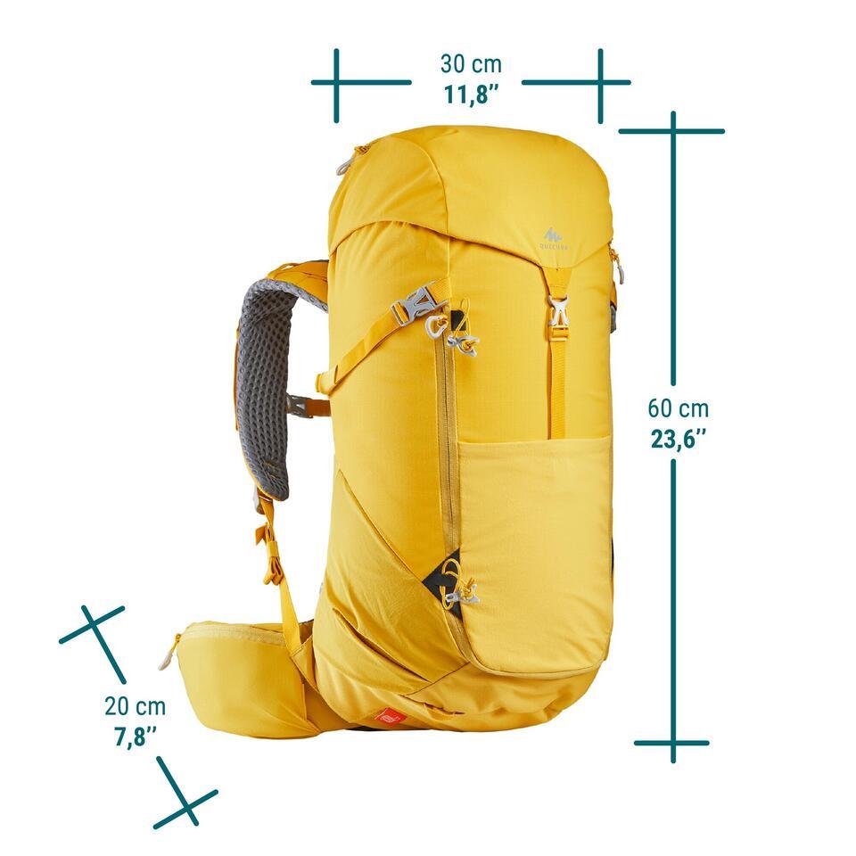 Рюкзак туристический Quechua 500MH 20 л 60x30x20 см с чехлом от дождя Желтый - фото 3