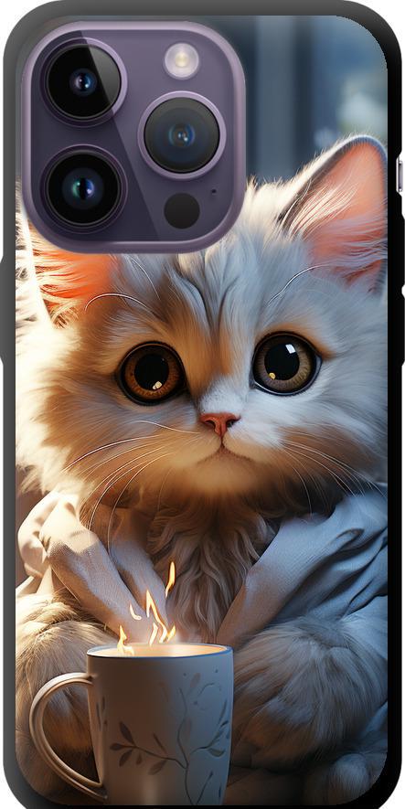 Чехол на iPhone 14 Pro White cat (5646b-2646-42517)