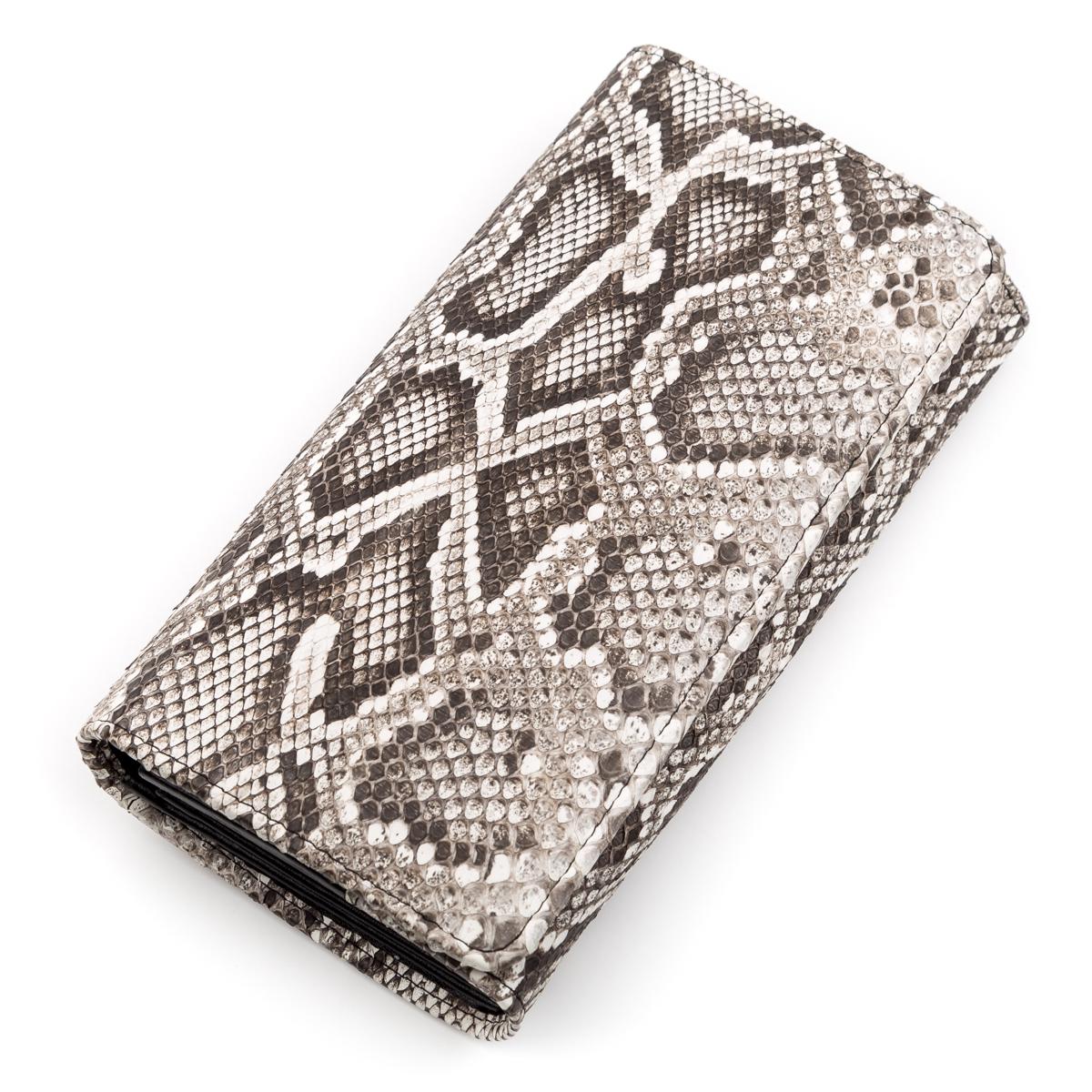 Кошелек женский Snake leather 18211 кожа Серый