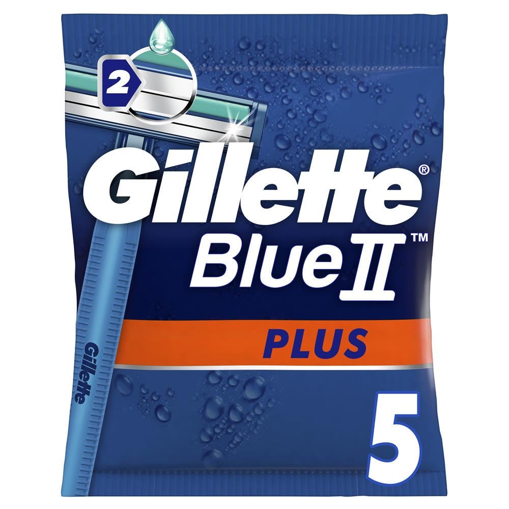Набір станків для гоління чоловічих GILLETTE BlueII Plus одноразові 5 шт. (31158925)