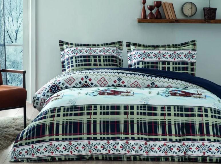 Комплект постельного белья Tac Loria lacivert сатин евро (2000022283926) Комплект постельного белья Tac Loria lacivert сатин евро (2000022283926)