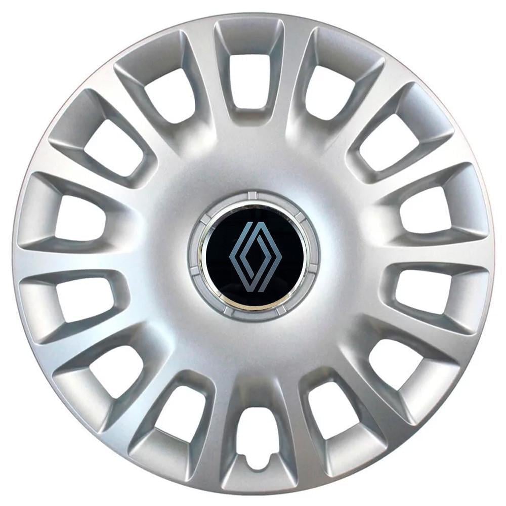 Колпаки SJS 109 с логотипом Renault NEW 4 шт. R13 Серебряный (2789080833)