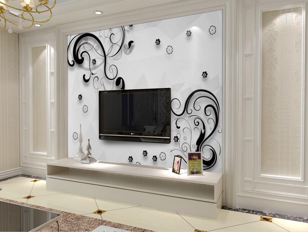 Фотообои флизелиновые 3D для спальни/зала/кухни моющиеся Черные линии