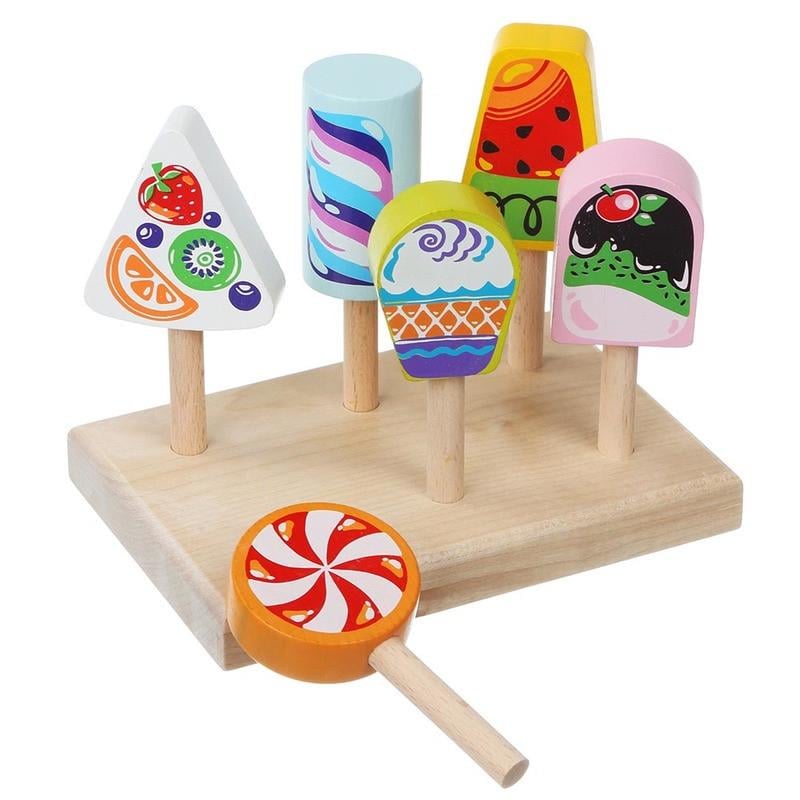 Игрушка деревянная Cubika Ice-Cream Мороженное 7 деталей (14330)