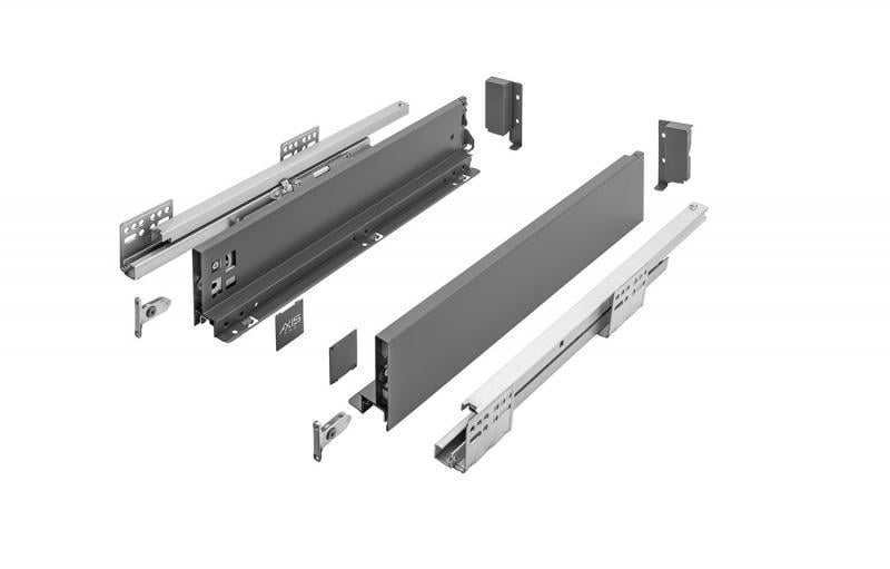 Выдвижная шухляда Axis Pro низкий-А L 300 мм H 86 мм Графит (PB-AXISPRO-KPL300A)
