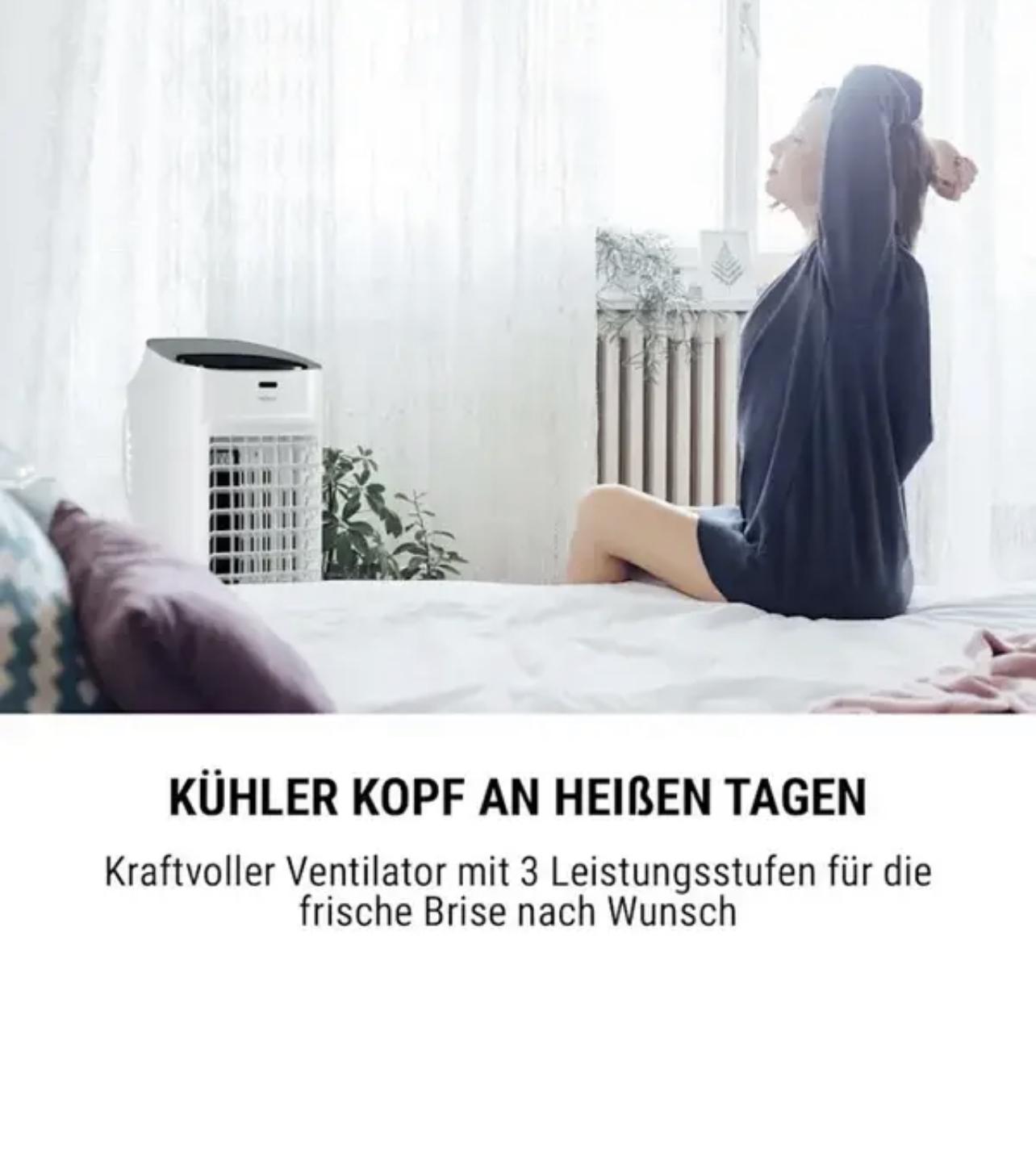 Охолоджувач-вентилятор OneConcept Coolster 4в1 3 швидкості коливання іонізатор пульт дистанційного керування мобільний 320 м3/год 60 Вт 4 л - фото 6