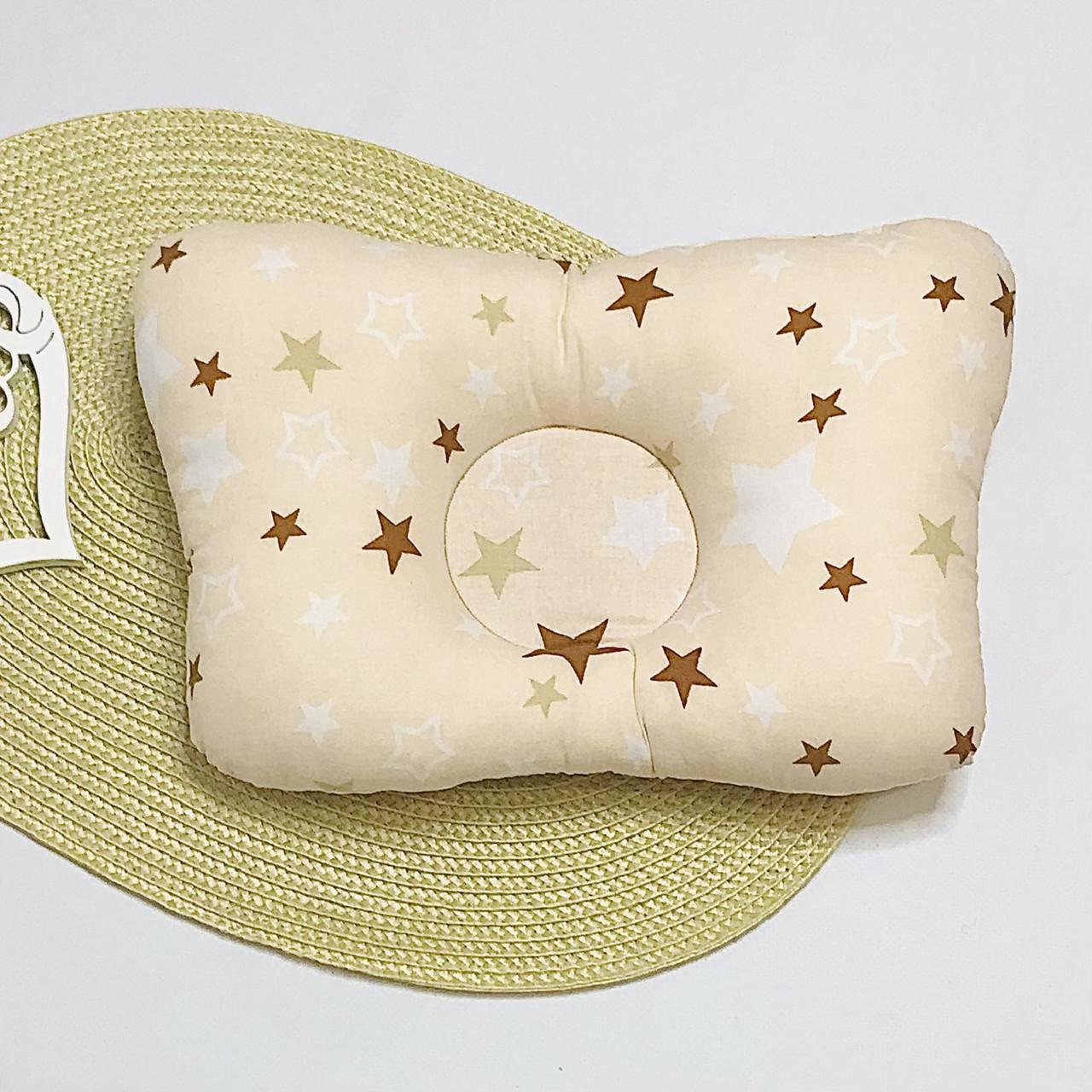 Подушка детская Penetka ортопедическая Бабочка звездочки бязь 32x22 см Темно-бежевый (6492.32.22.114) Подушка детская Penetka ортопедическая Бабочка звездочки бязь 32x22 см Темно-бежевый (6492.32.22.114)