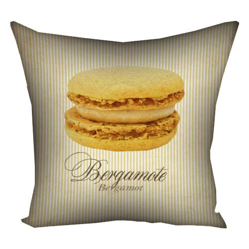 Подушка с принтом Macarons bergamote 50x50 см (5P_SWE015)