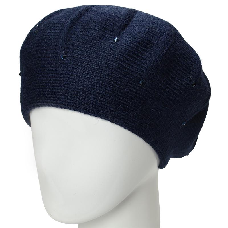 Берет женский Lirus Саванна двойной зимний Синий (164139)