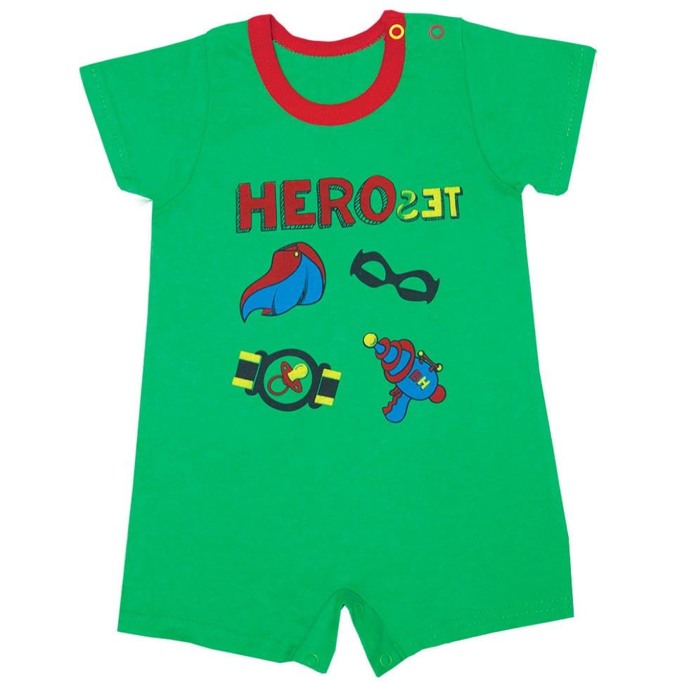 Песочник детский для мальчика GABBI PPS-19-11-2 Супергерой хлопковый 62 см Зеленый (11636)