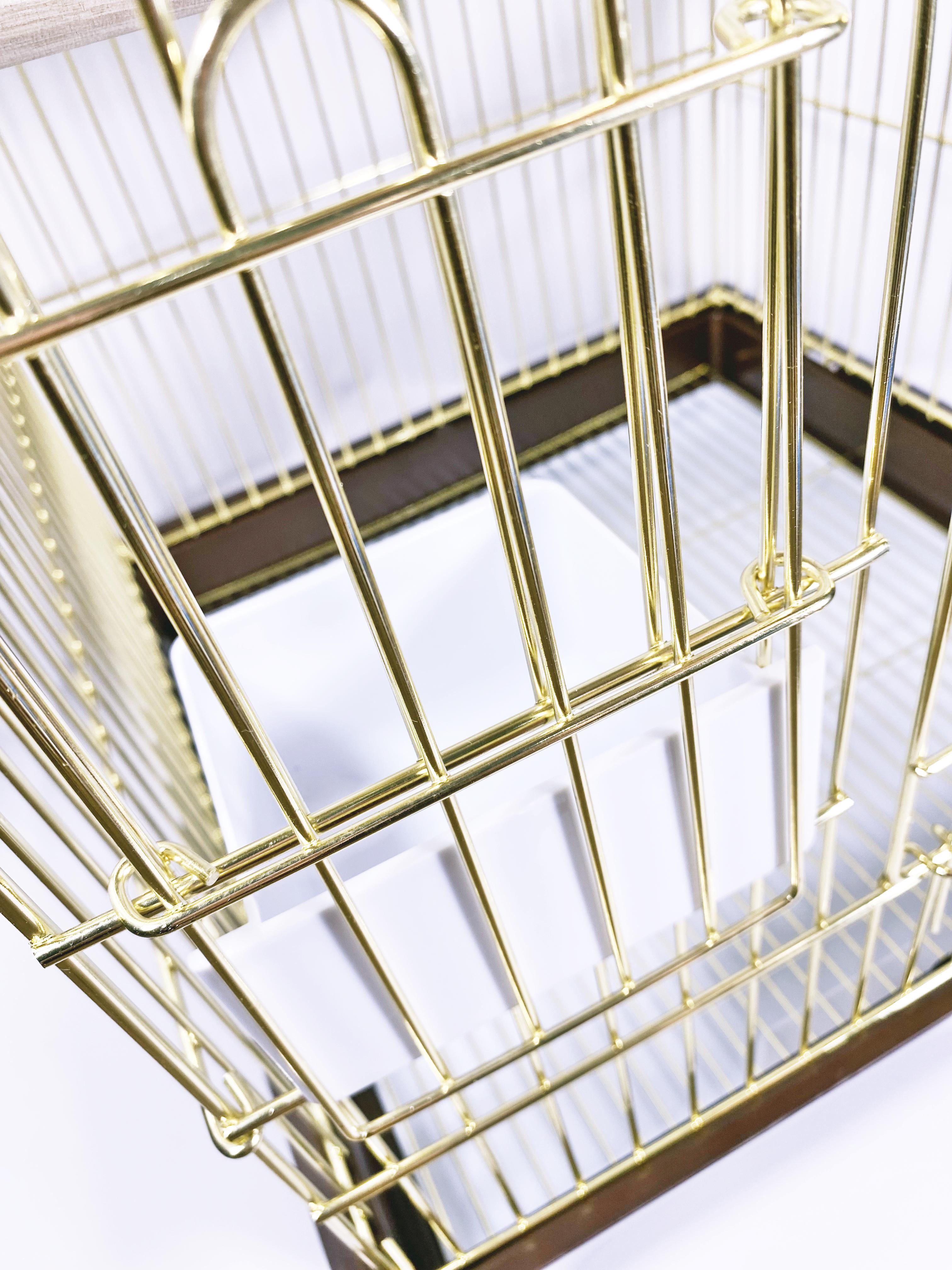 Клітка для папуг 904G 47х47х65 см Золотий (2079G) - фото 3 Клітка для папуг 904G 47х47х65 см Золотий (2079G) - фото 3