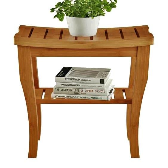 Табурет для ванной из дерева Каронта Охра (ТВН-005504)