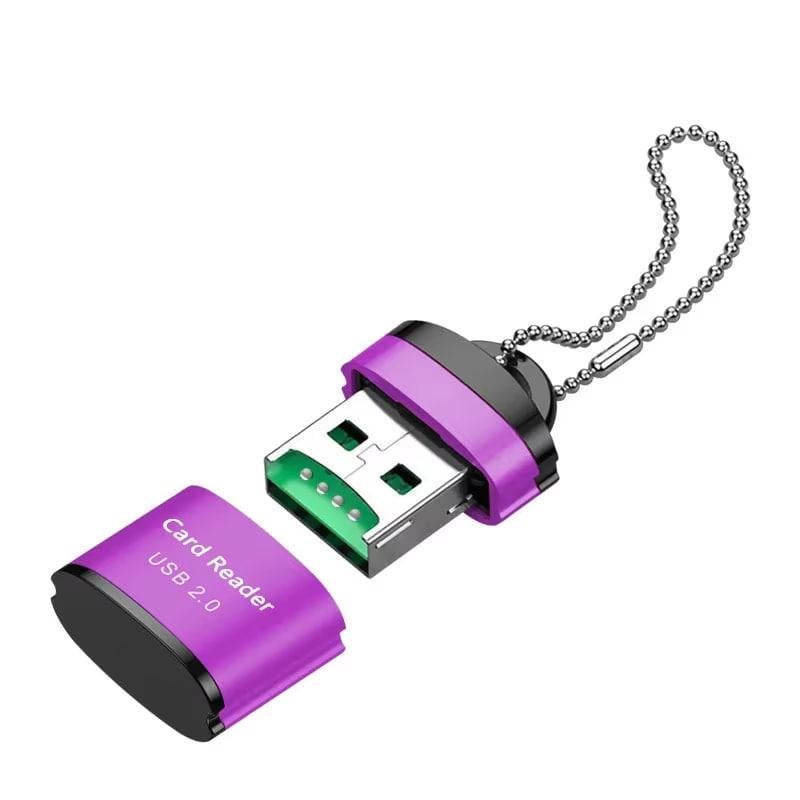 Картридер для micro-SD USB2.0 Фиолетовый (36688073)