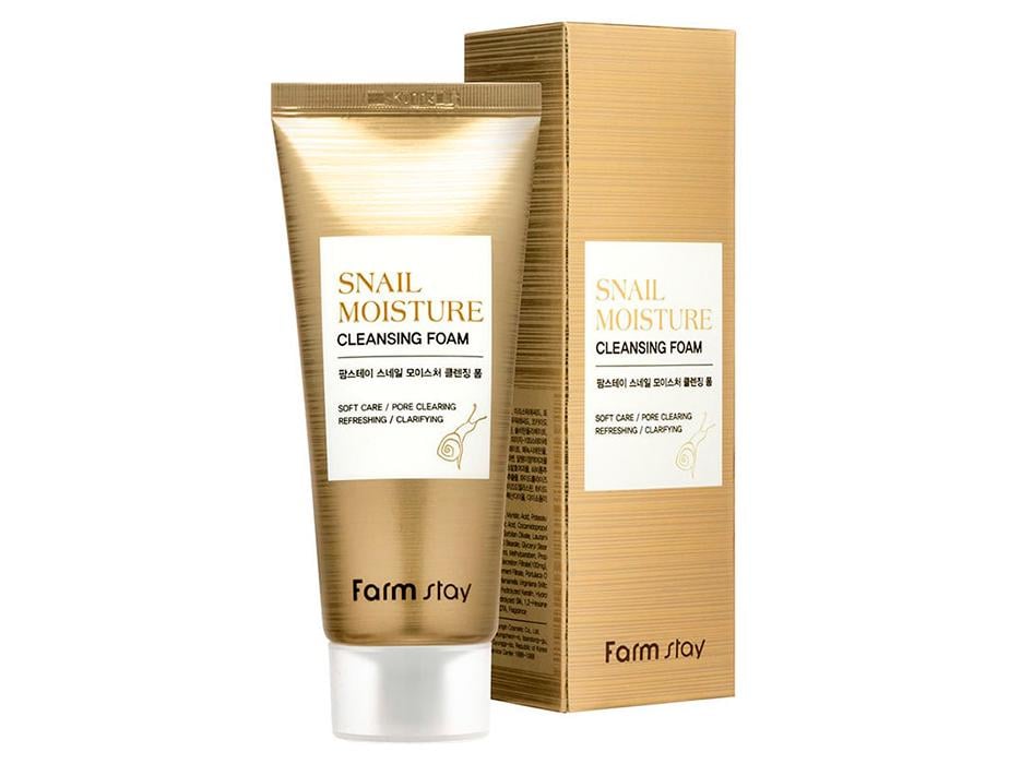 Пінка для вмивання з муцином равлика FarmStay Snail Moisture Cleansing Foam (8809674690362)