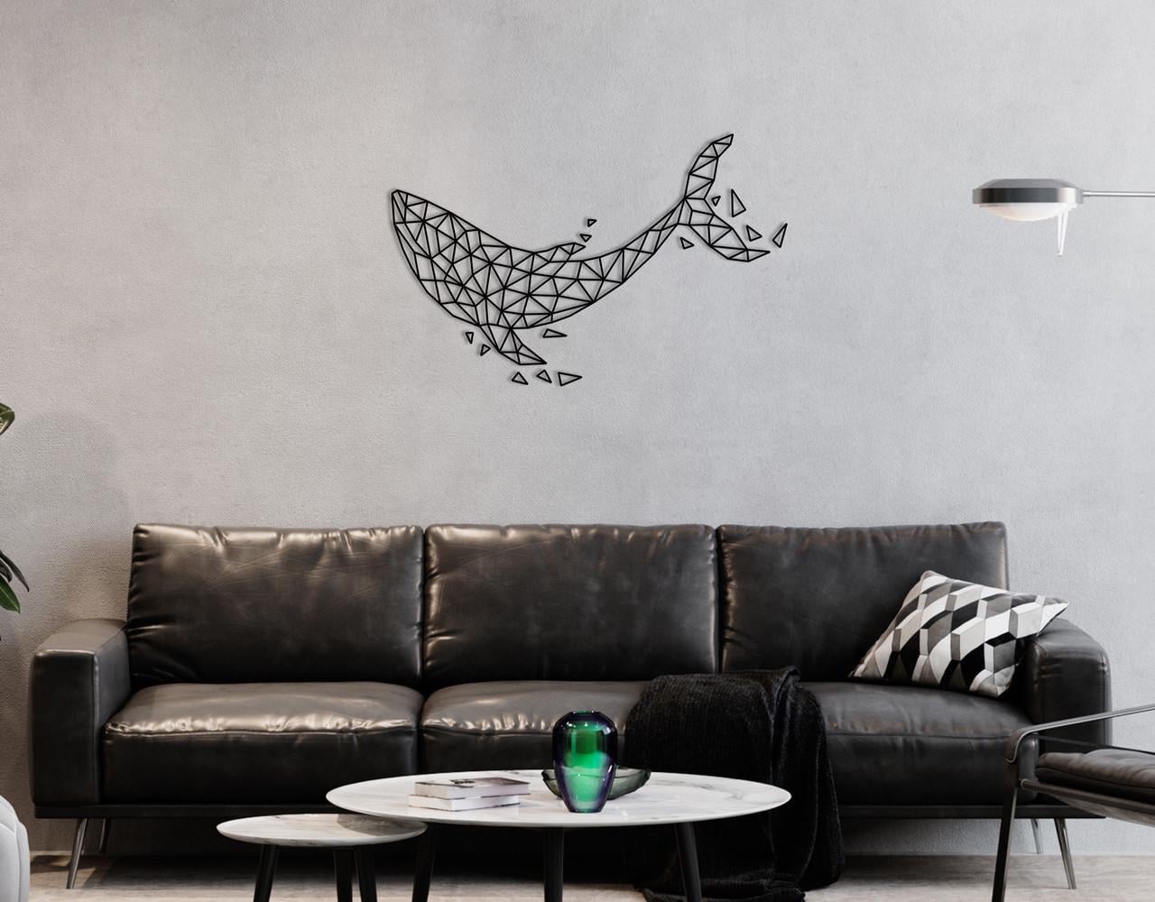 Декоративное панно на стену Upwood Decor Whale1 35х54,6 см Black (1549623974)