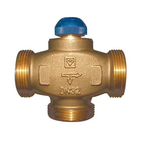 Клапан терморегулюючий триходовий Herz CАLIS-ТS-RD 1" DN32 М28х1,5 із зовнішнім приєднувальним різьбленням 1-1/2" 1-1/4"