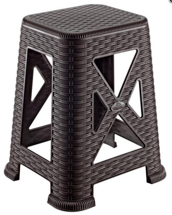 Табурет пластиковый Irak Plastik Rattan Коричневый (TB-300)
