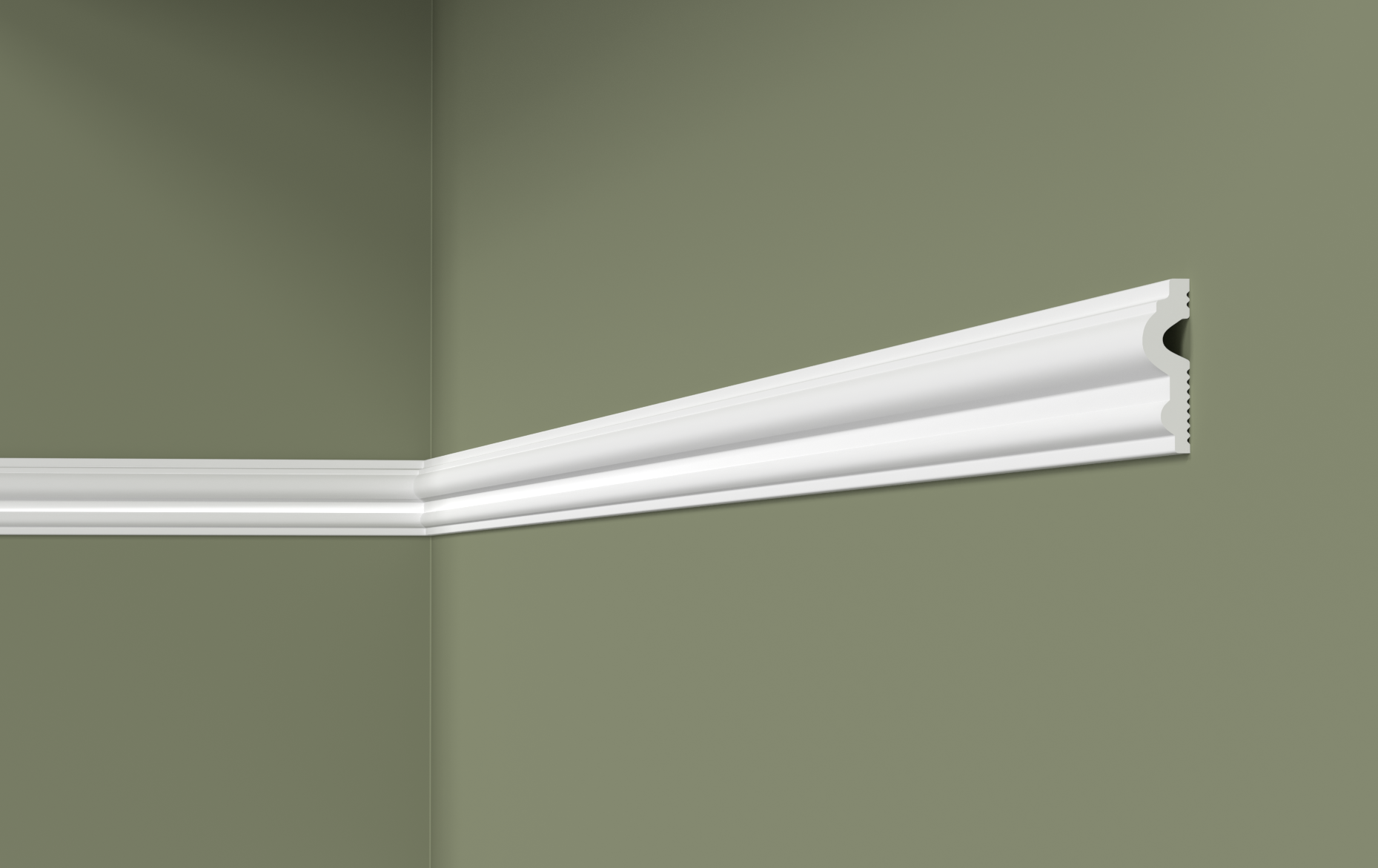 Молдинг стеновой BG50/35М гладкий экструдированный 13х50х2000 мм (BG50/35М)