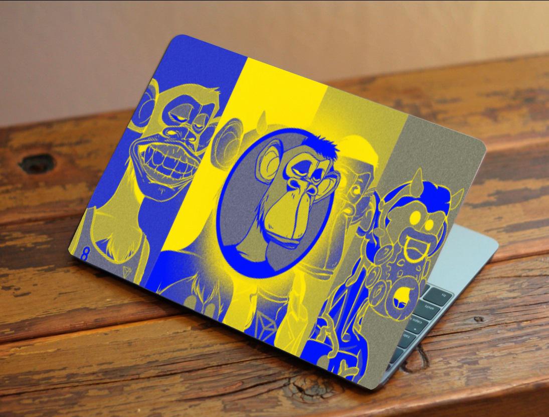 Захисна плівка-наклейка на ноутбук NFT Monkey Uk 385х260 мм