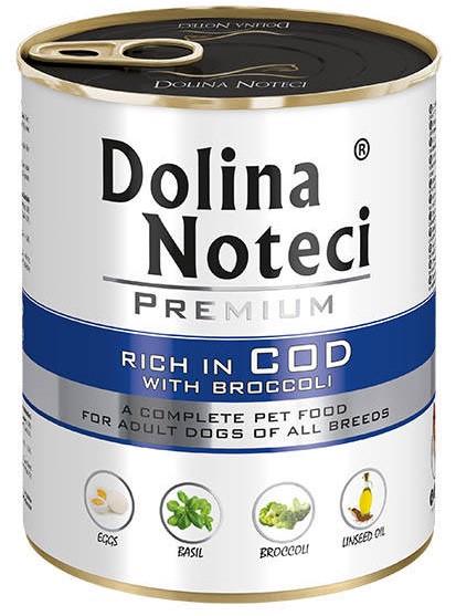 Корм влажный для собак Dolina Noteci Premium с треской и брокколи 24 шт. 9,6 кг (1695299276) - фото 1