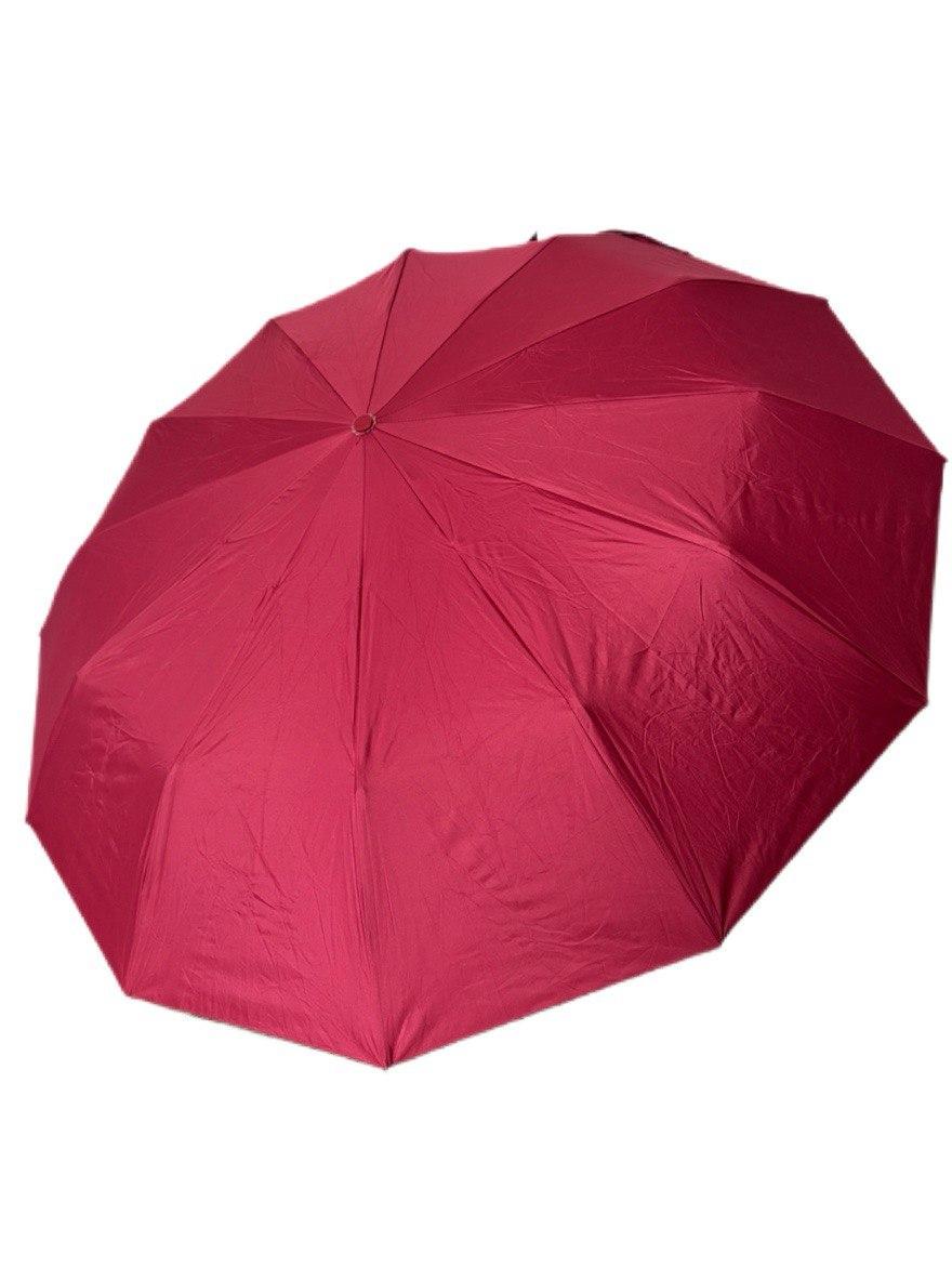 Парасолька-автомат SKS 12 шестисегментних спиць з системою антивітер Червоний