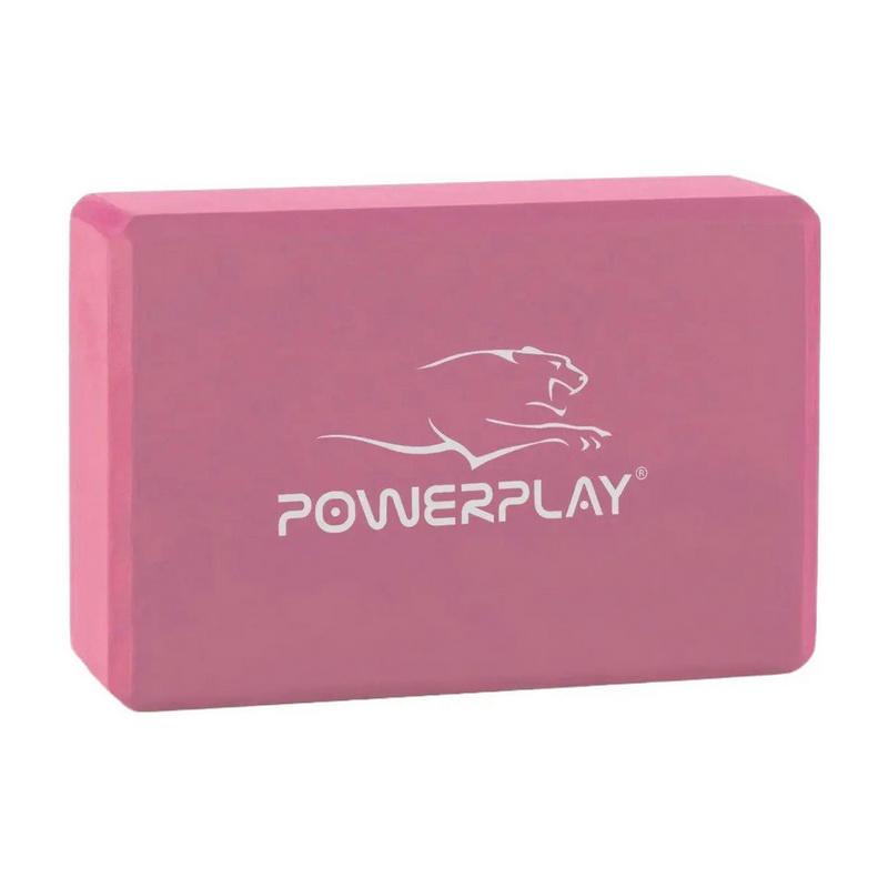 Блок для йоги опорный из пены EVA PowerPlay Yoga Brick PP4006 Розовый