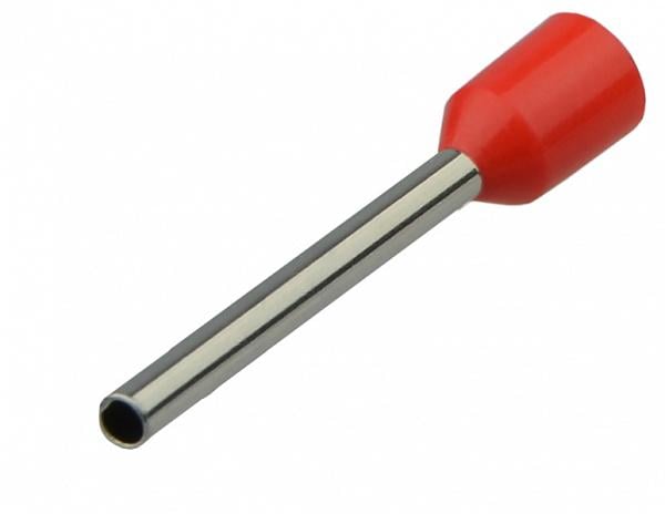 Наконечник изолированный АСКО-Укрем НТ 1,5-18 1,5 мм2 гильза 18 мм 100 шт. Красный (A0060010025)
