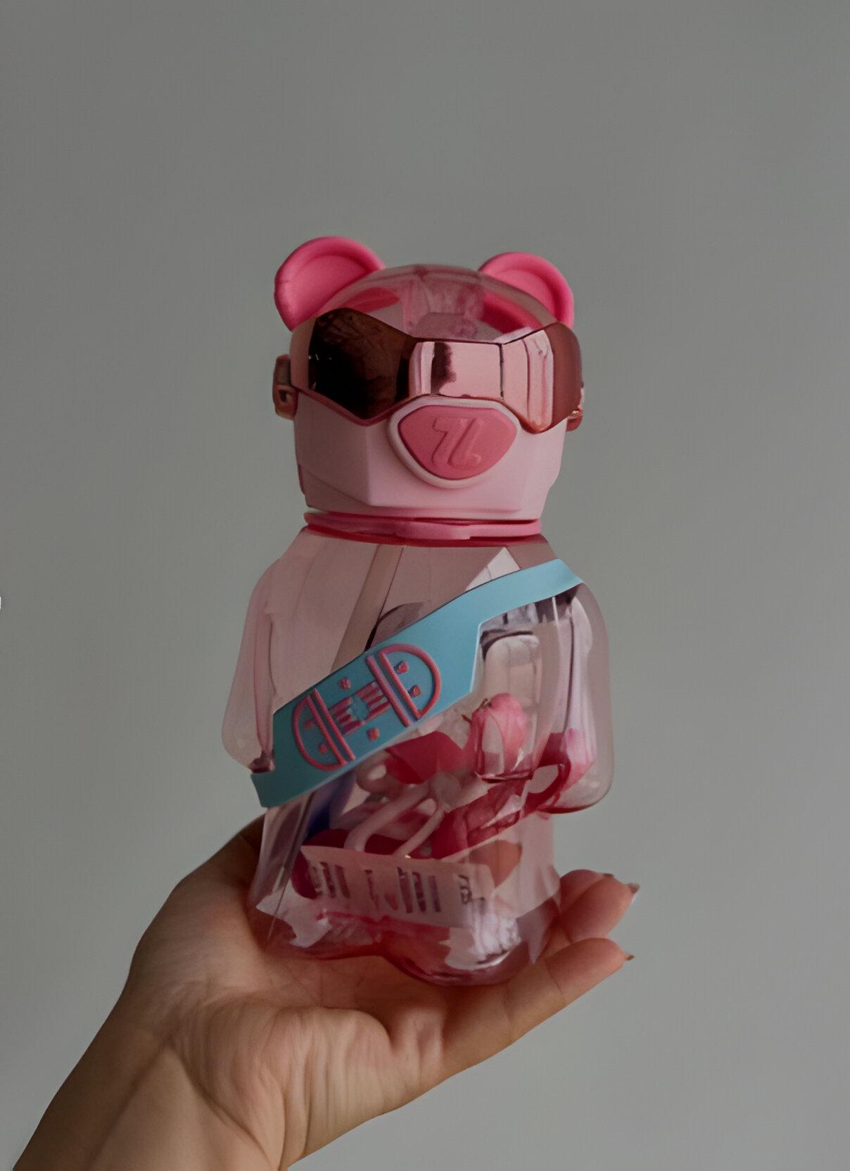 Детская бутылка "Мишка в очках" на 700 мл Розовый (MRA-25-65) - фото 3