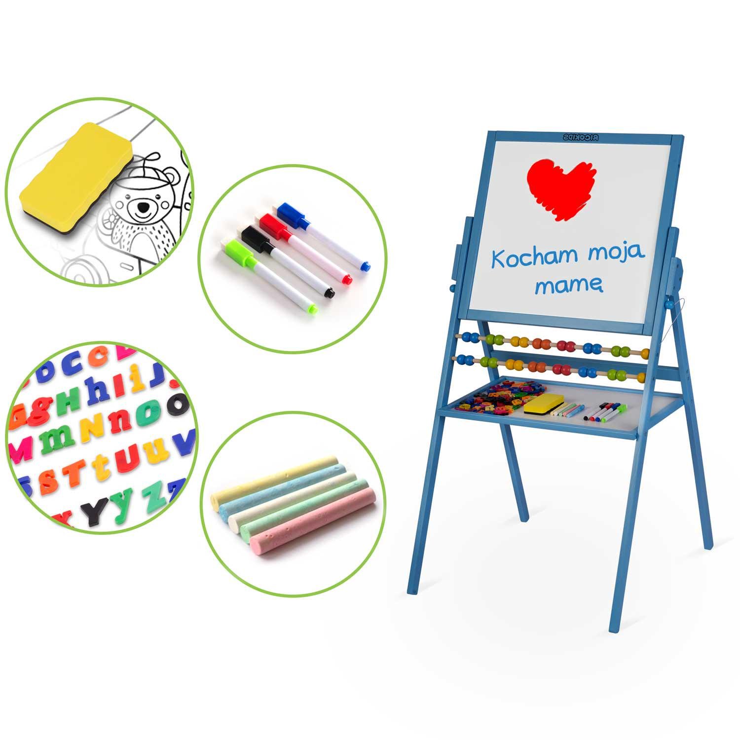 Доска меловая Ricokids магнитная поворотная Синий (431804) - фото 8 Доска меловая Ricokids магнитная поворотная Синий (431804) - фото 8