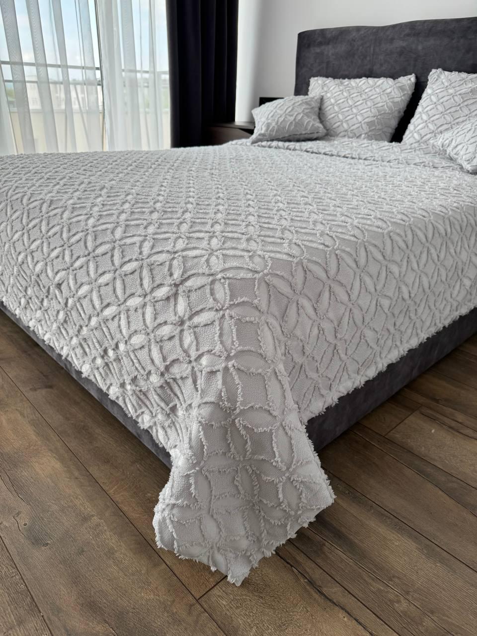 Покрывало Фрея 240x250 см Серый (21621-8-240x250cm) - фото 4 Покрывало Фрея 240x250 см Серый (21621-8-240x250cm) - фото 4