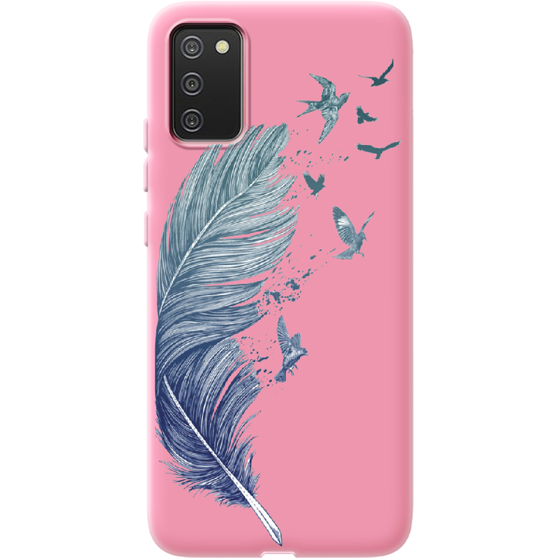Чехол BoxFace Samsung A025 Galaxy A02S Feather Розовый силикон (41511-cc38-41676)