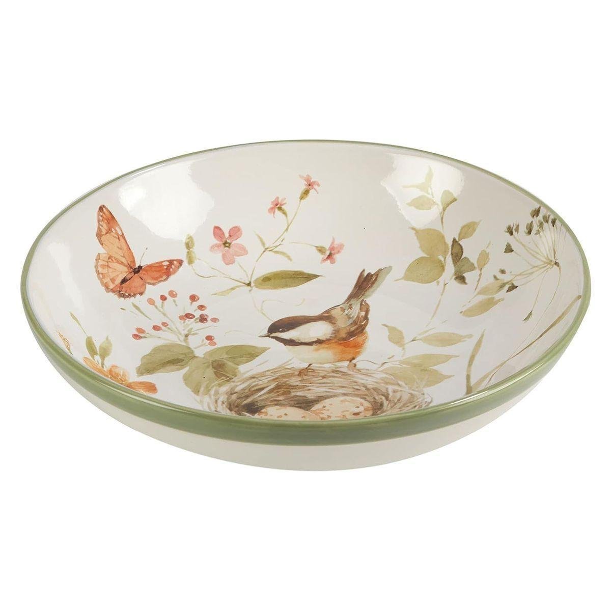 Салатник Certified International с рисунком Лесная песня керамический 33 см Разноцветный (29102)