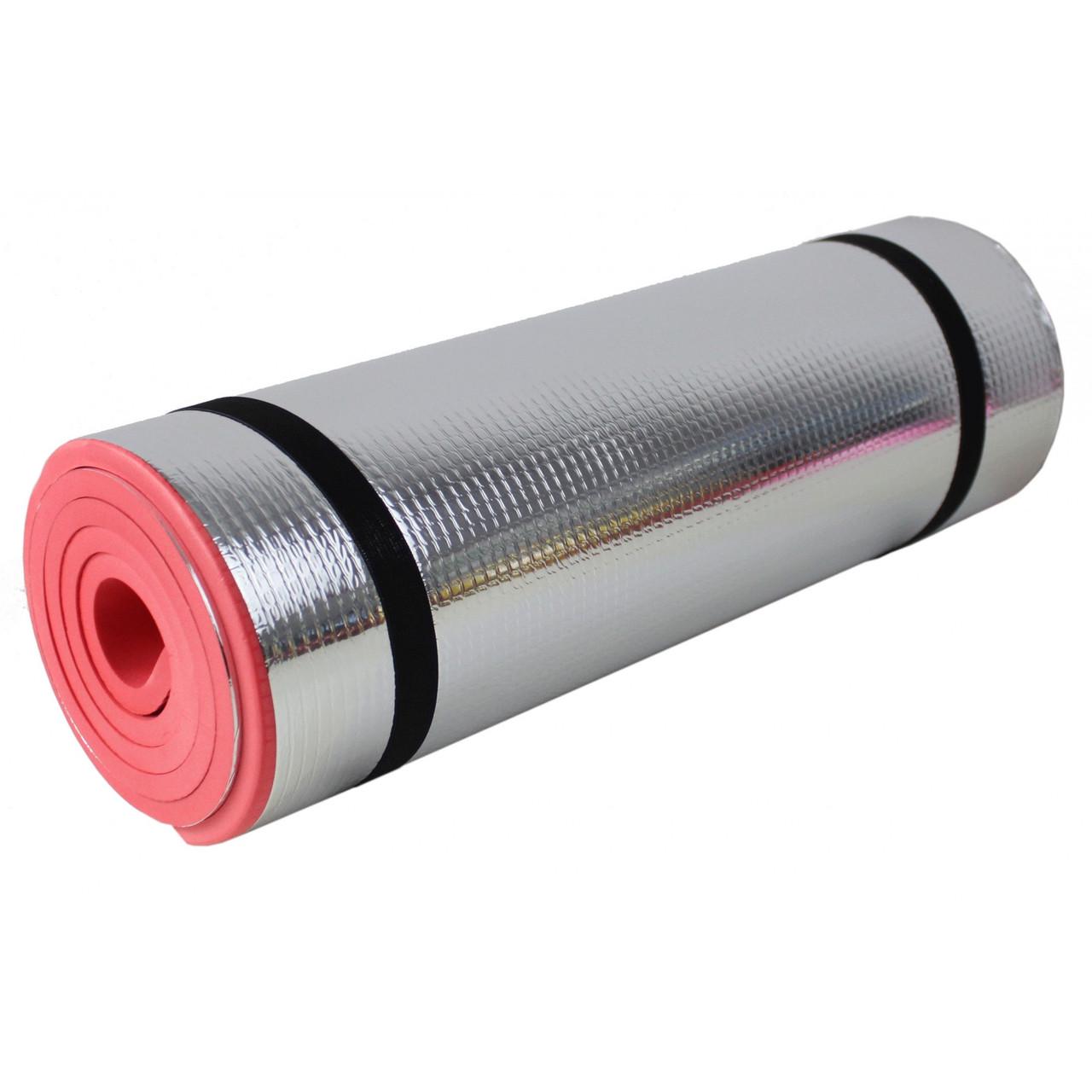 Коврик туристический SportVida Alu EVA 1 см SV-EZ0004 Red