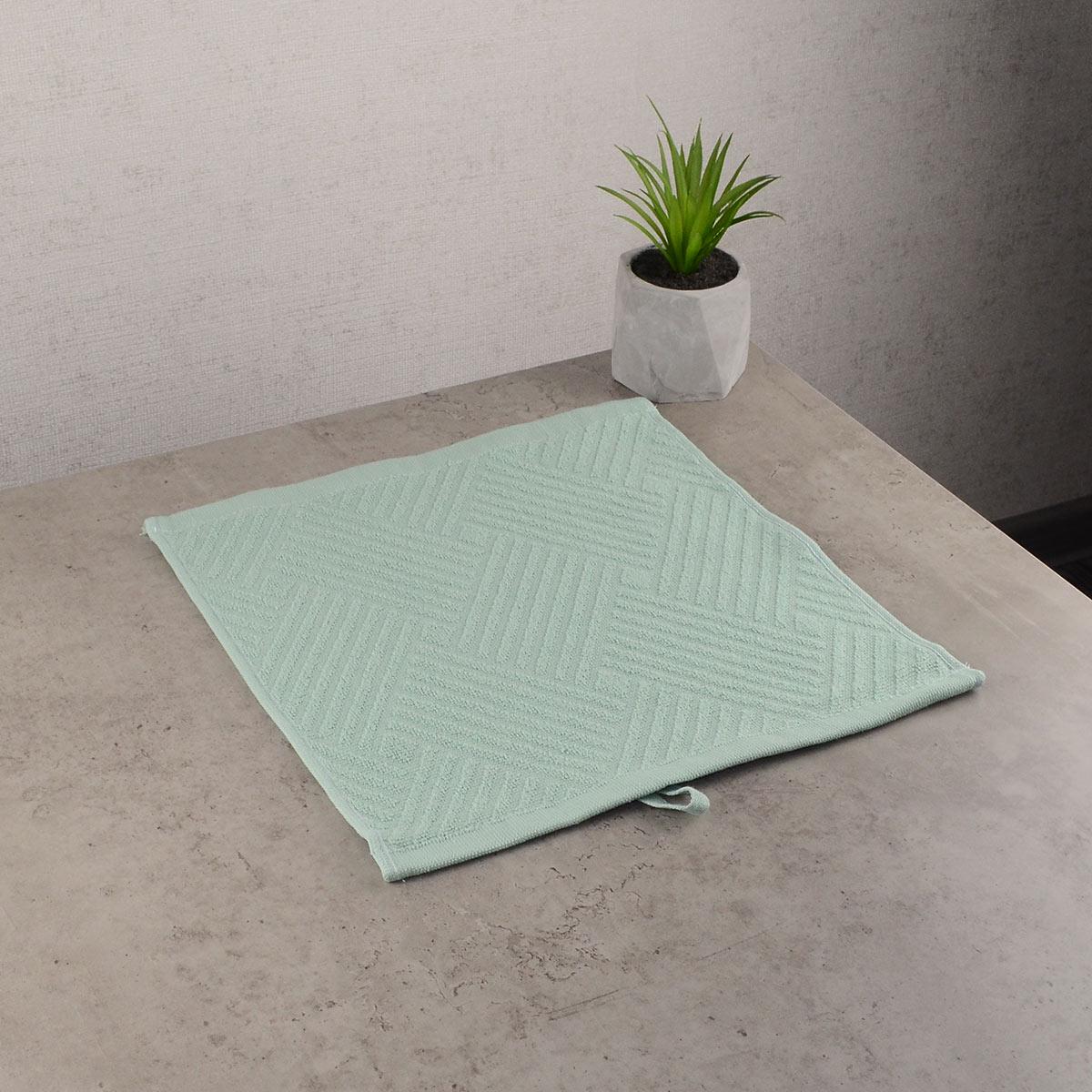 Махровая жаккардовая салфетка GM Textile 30х30 см с петелькой Мятный